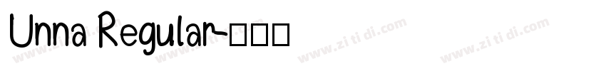 Unna Regular字体转换